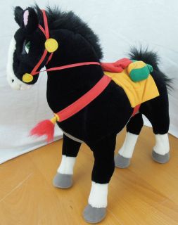   Stuffed Soft Black Horse Pony The Mulan Movie Walt Disney Bridal Sadle