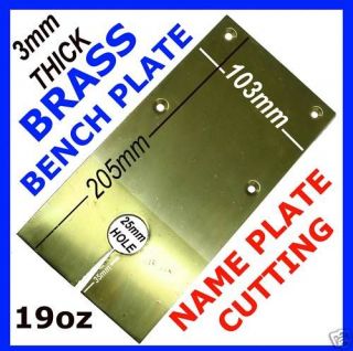BRASS PLATE V SLOT BENCH PIN SAW CUTTING NAME PLATES