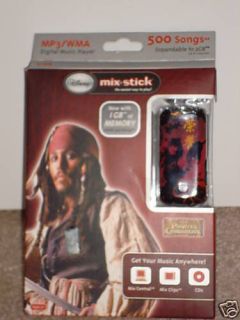Disney Pirates caribbean mix stick 1 gb mp3 player NIB