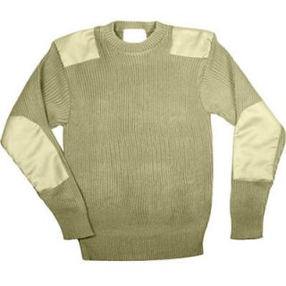 Military Army Desert Tan Khaki Acrylic Commando Sweater Shoulder 