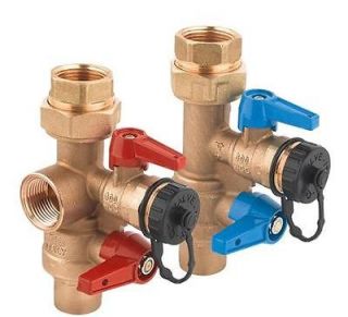 Natural Gas / 3/4Tankless Water Heater Isolation Valves Kit w/ Relief 
