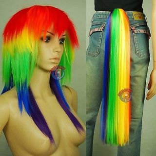 My Little Pony Rainbow Dash Cosplay costume wig tail set   Friendship 