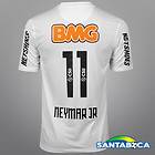 Neymar Jr #11 Santos Home FC Nike Soccer Football Jersey S M L Brazil 