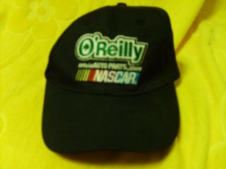 OREILLY OFFICIAL AUTO PARTS STORE OF NASCAR BLACK, HAT CAP VELCRO 