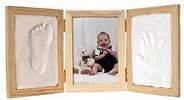 Natural CLAY KEEPSAKE & PHOTO DESKTOP FRAME KIT Child Hand Footprint 