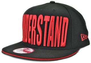 YUMS NEW ERA UNDERSTAND SNAPBACK HAT BLACK / RED CAP