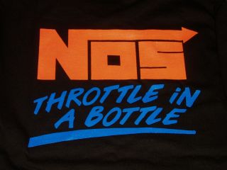 NOS Nitrous Oxide System mens T shirt Throttle in a bottle 