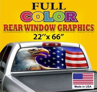   /EAGLE Truck/Car Rear 1 Window Graphics Tint Decals Dodge Ford Chevy