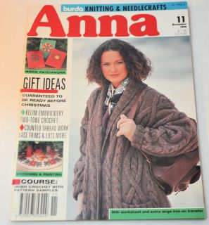 Anna Burda Knitting & Needlecrafts Magazine No. 11 November 1994