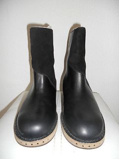 ANKLE BOOTS BLACK LEATHER ACNE  SIZE 4 UK/ T37 FR 9