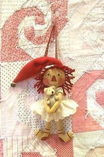 PRIMITIVE RAGGEDY ANN PATTERN   Raggedy Ann Santa Ornament 10   FROM 