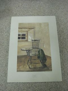 ANDREW WYETH RARE Writing Chair LARGE PRINT 20x28 OOP a/k/a Early 