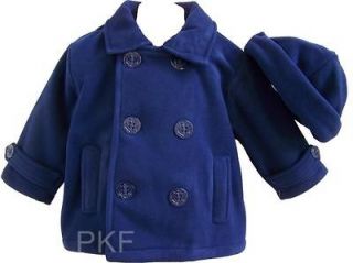 NEW Boys ANCHOR BLUE Size 4T FALL Navy Pea Coat Clothes NWT