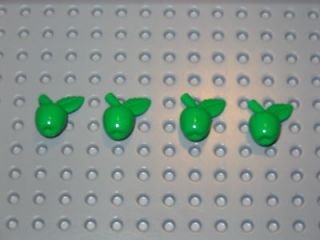 LEGO 4x Bright Green Apple Fruit Minifig City Town Food