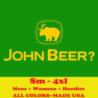 596 JOHN BEER bear deer funny camo hunting tractor drinking nra new 