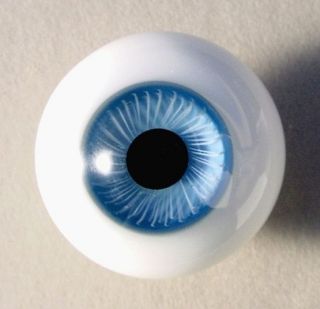 Glass Paperweight Doll Eyes BLUE 14mm
