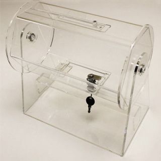 Compact Size Acrylic Raffle Drum   Fits up to 2000 Tickets