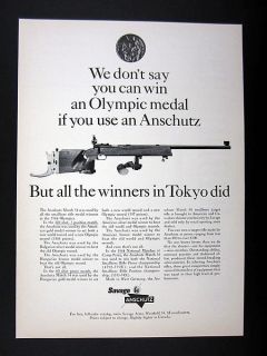 Anschutz Match 54 Rifle Tokyo Olympics Medal Winners 1964 print Ad 
