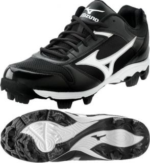Mizuno YOUTH 9 Spike Franchise 6 Low Baseball Cleats Shoes Black/White