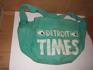 Detroit Times Newspaper Carrier Route Bag Paperboy
