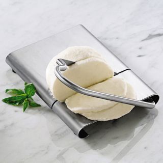 NEW ELEGANT STAINLESS STEEL SOFT & HARD CHEESE SLICER SERVING TRAY 