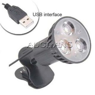   LED USB Port Clip Flexible Light Lamp for Laptop notebook PC Bk