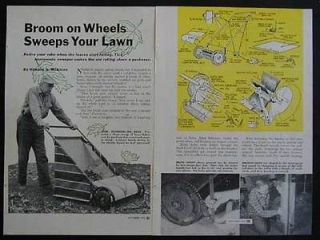 Lawn & Sidewalk Sweeper from old reel mower HowTo PLANS