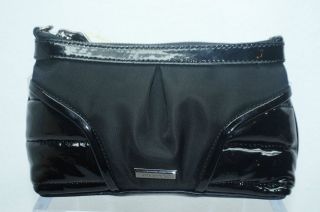 Burberry Nova Check Nylon Quilt Tcos Black Cosmetic Case Pouch Handbag 