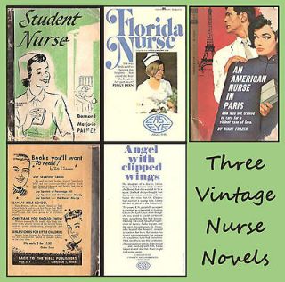 Vintage nurse novels: American Nurse in Paris, Florida Nurse 