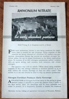 Ammonium Nitrate for Early Abundant Pastures