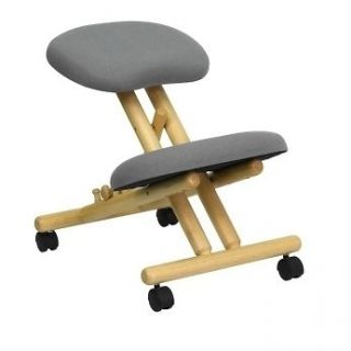 Wooden Ergonomic Kneeling Posture Office Chair –Gray New
