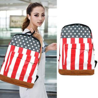 Olympic Games American US Flag Star Spangled Banner Backpack Shool Bag 