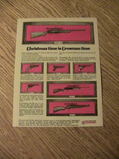 1970 CROSMAN MODEL 500 ADVERTISEMENT BB GUN PELLET AIR RIFLE CHRISTMAS 