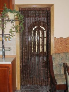 NEW Wooden beaded DOOR CURTAIN Handmade, Great Natural Look