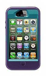 Otterbox Defender Case for Iphone 4S (Purple Silicone & Blue Plastic)