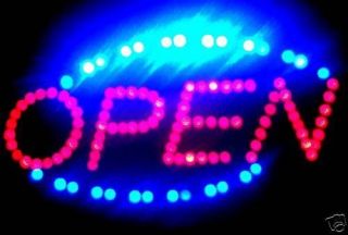 Animated Motion Running LED Business OPEN SIGN +On/Off Switch Bright 