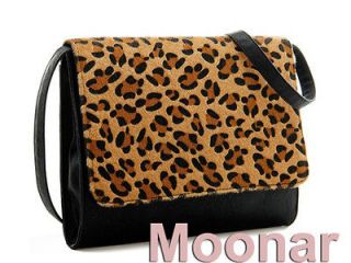 Oversize Leopard Print Faux Leather Large Handbag Shoulder Bag 