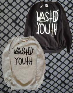 Drop Dead Featured Black or Grey Wasted Youth Jumper