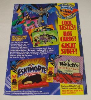 1996 Batman and Robin ESKIMO PIE / WELCHS JUICE BAR ad page