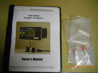 Advanced Instruments GPR 2900 Oxygen Analyzer Manual