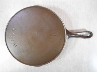 Vintage Wapak Hollow Ware Cast Iron Skillet Pan NO 8   Heat Ring