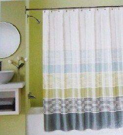 PERI Simon Stripe Fabric Shower Curtain NEW Bath Room Decor Modern 