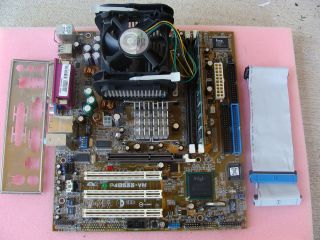 ASUS P4B533 VM motherboard combo, CPU,FAN, CABLES, BACKPLATE TESTED