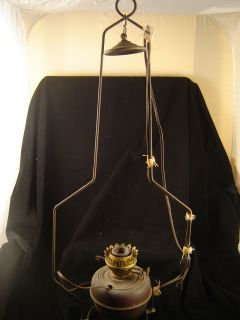 Kerosene oil electric hanging lamp England Copper brass lantern Duplex 