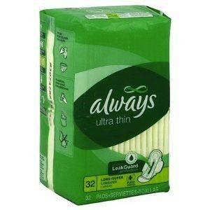 Always Pads, Ultra Thin, Flexi Wings, Long, Super 32 pads