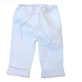 Sckoon Organic Cotton Elf Pants: White   Size 6 12 months