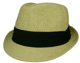 NWT Oversized Straw Fedora Summer Trilby Hat Cap XL~3XL