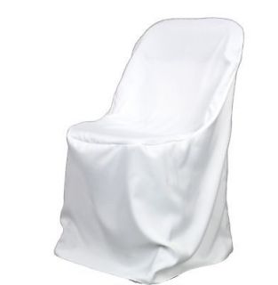 100 White Poly Folding Chair Covers~NEW~ Wedding~
