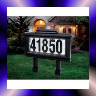 Outdoor Solar LED Address Plaque sign NEW HOUSE NUMBER
