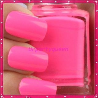 15ml Hot Peach Pink Neon Candy Color Tips Toes Polish Varnish Nail Art 